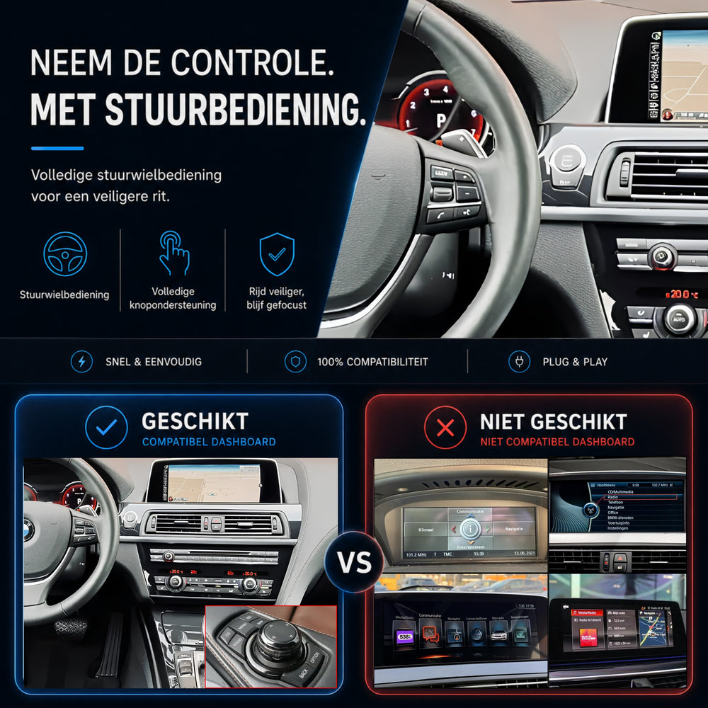 Davilon CarPlay y Android Auto Box | Adecuado para BMW Serie 6 | 2012 a 2016