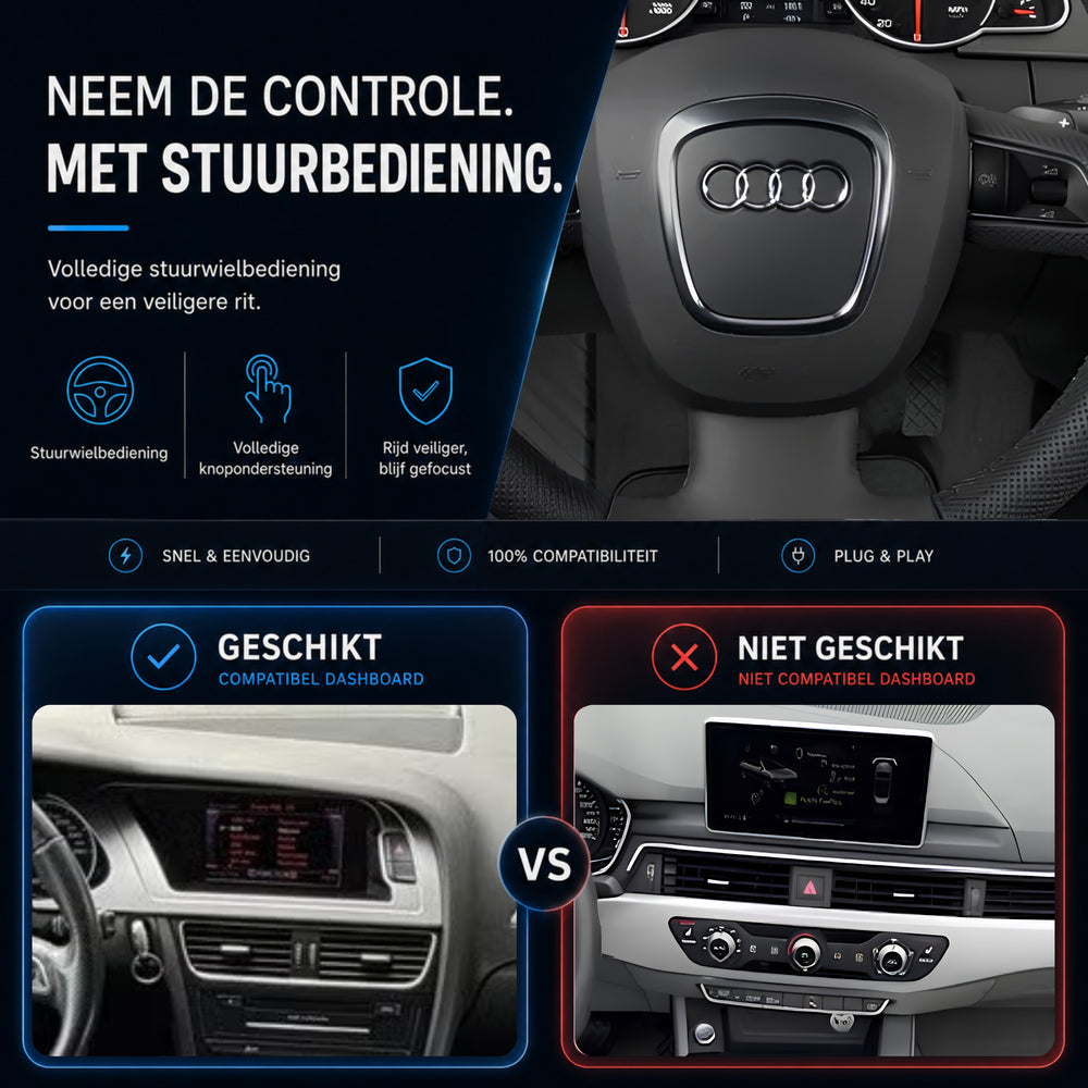 Audi A4, Audi S4 en Audi RS4 | 2012 t/m 2015 | CarPlay & Android Auto Box | MMI 2G