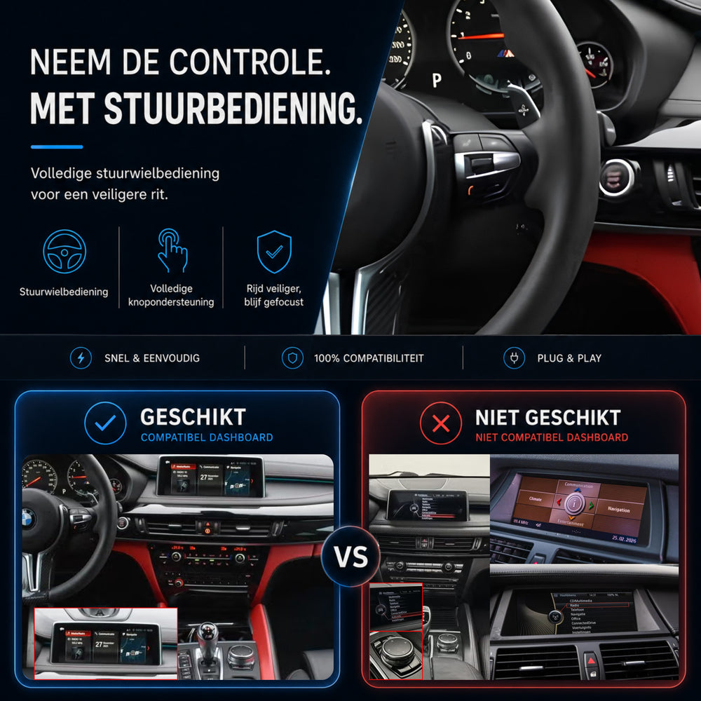BMW X6 G06 | 2017 t/m 2019 | CarPlay & Android Auto Box | NBT EVO
