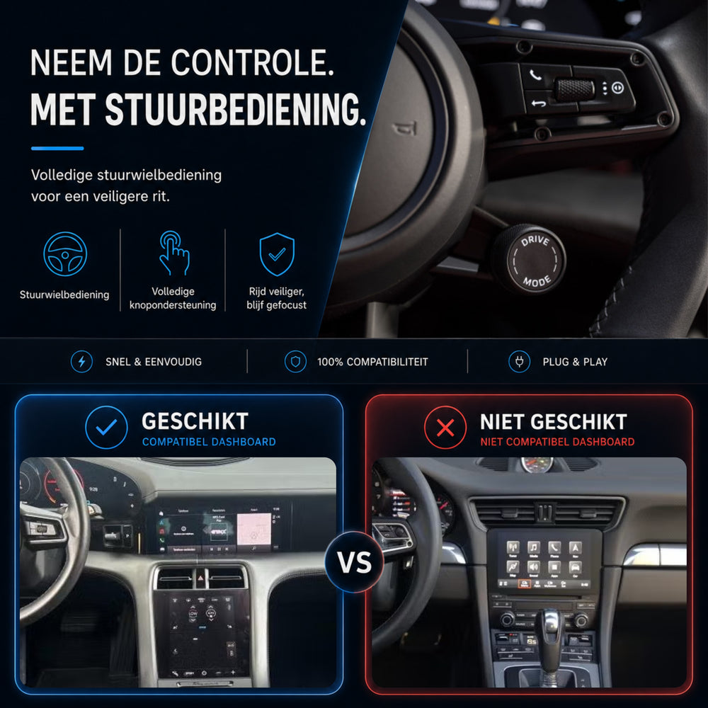 Porsche Taycan | 2019 t/m 2026 | CarPlay & Android Auto Box | MIB3