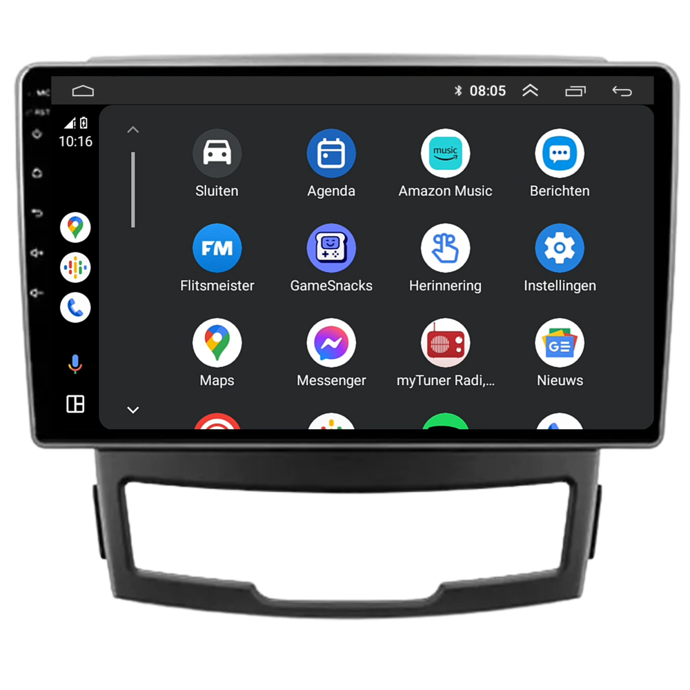 Ssangyong Korando | Androide 13 | Radio de coche | 2011 a 2014 | CarPlay y Android Auto