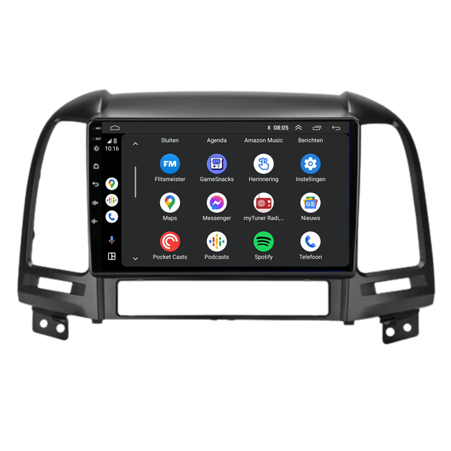 Hyundai Santa Fe | Android 13 | Autoradio | 2006 t/m 2011 | Carplay & Android Auto
