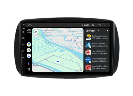 Smart Fortwo | Forfour | Android 13 | Autoradio | 2015 t/m 2019 | Carplay & Android Auto
