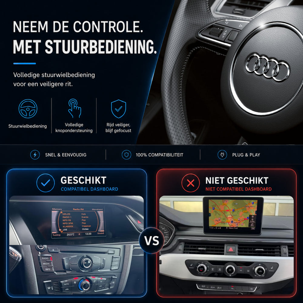 Audi A5, Audi S5 en Audi RS5 | 2007 t/m 2016 | CarPlay & Android Auto Box | MMI 3G