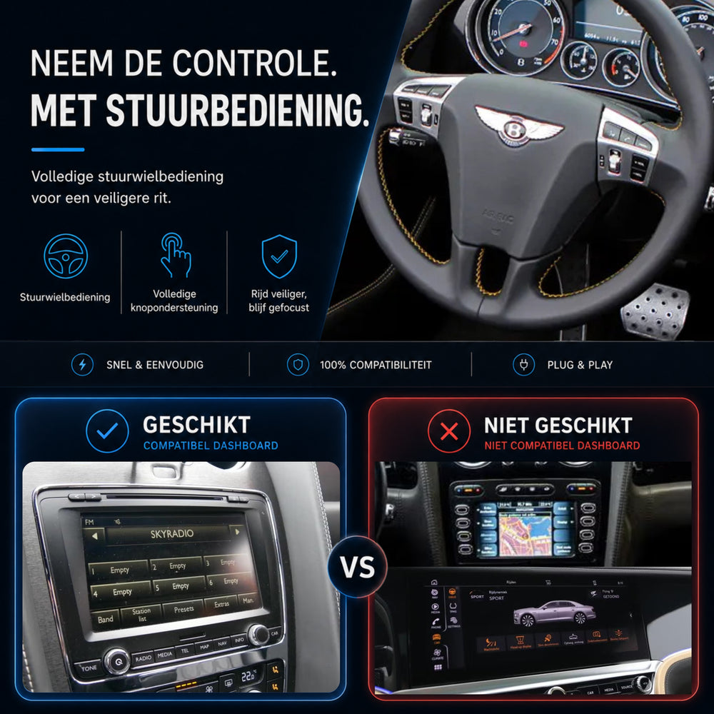 Bentley Flying Spur | 2012 t/m 2019 | CarPlay & Android Auto Box