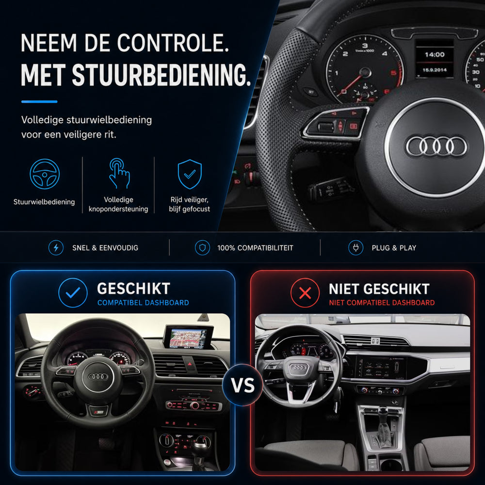 Audi Q3 en Audi RSQ3 | 2011 t/m 2018 | CarPlay & Android Auto Box | MMI 3G