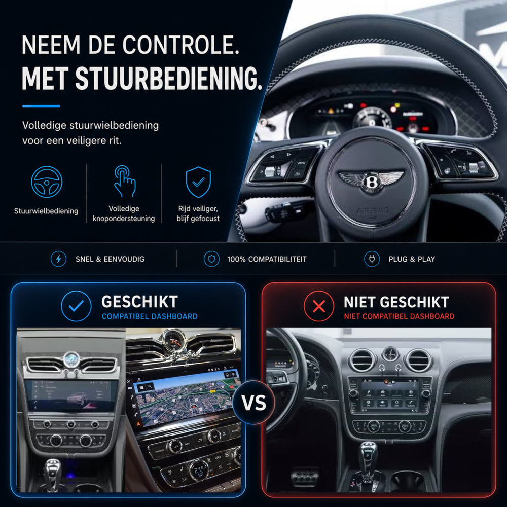 Bentley Bentayga | 2020 to 2026 | CarPlay & Android Auto Box | MIB3
