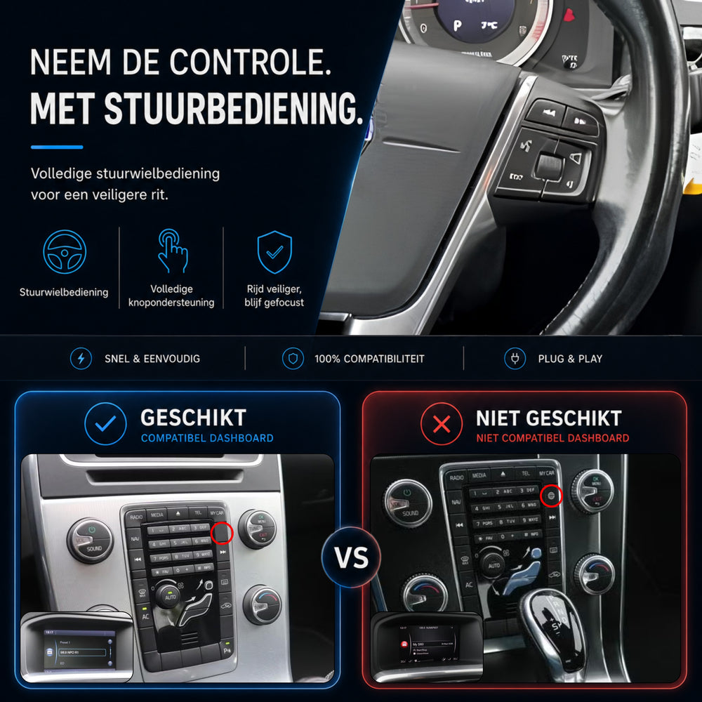 Volvo S60 | 2010 t/m 2013 | CarPlay & Android Auto Box | Sensus
