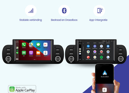 Fiat Panda 2012 t/m 2020 | Android 13 Autoradio | 4-core | 2GB RAM 32GB | CarPlay & Android Auto