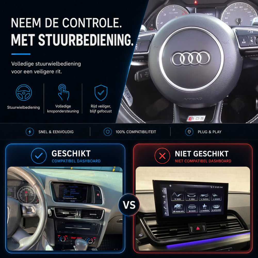 Audi Q5 en Audi SQ5 | 2008 t/m 2017 | CarPlay & Android Auto Box | MMI 2G
