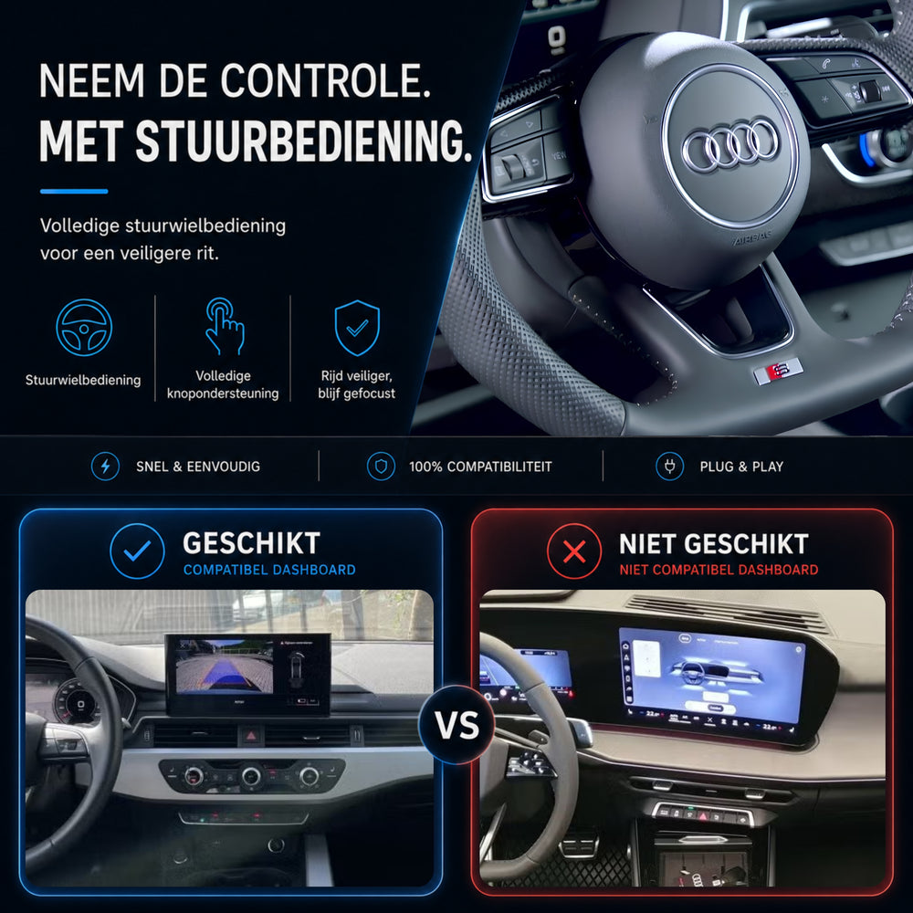 Audi A5, Audi S5 en Audi RS5 | 2020 t/m 2024 | CarPlay & Android Auto Box | MIB3