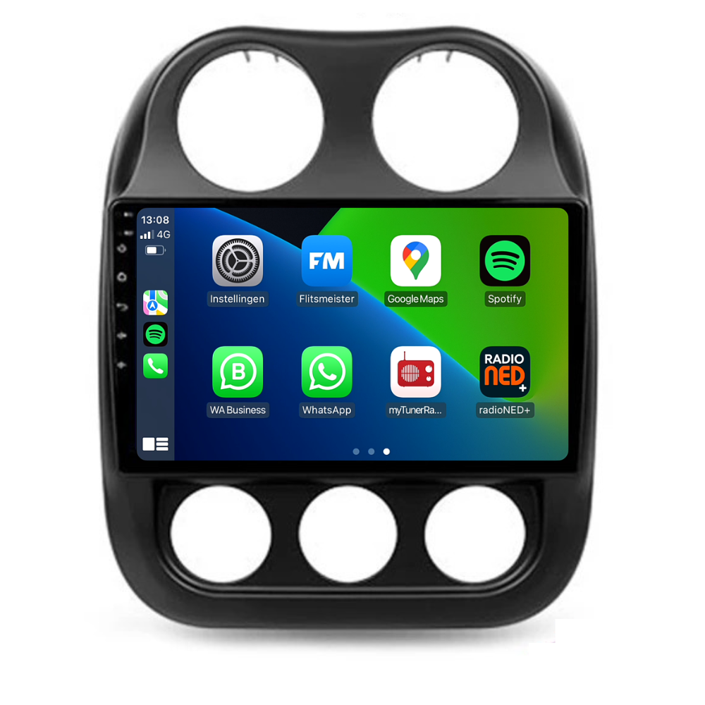 Jeep Compass | Android 13 | Autoradio | 2010 t/m 2016 | Carplay & Android Auto