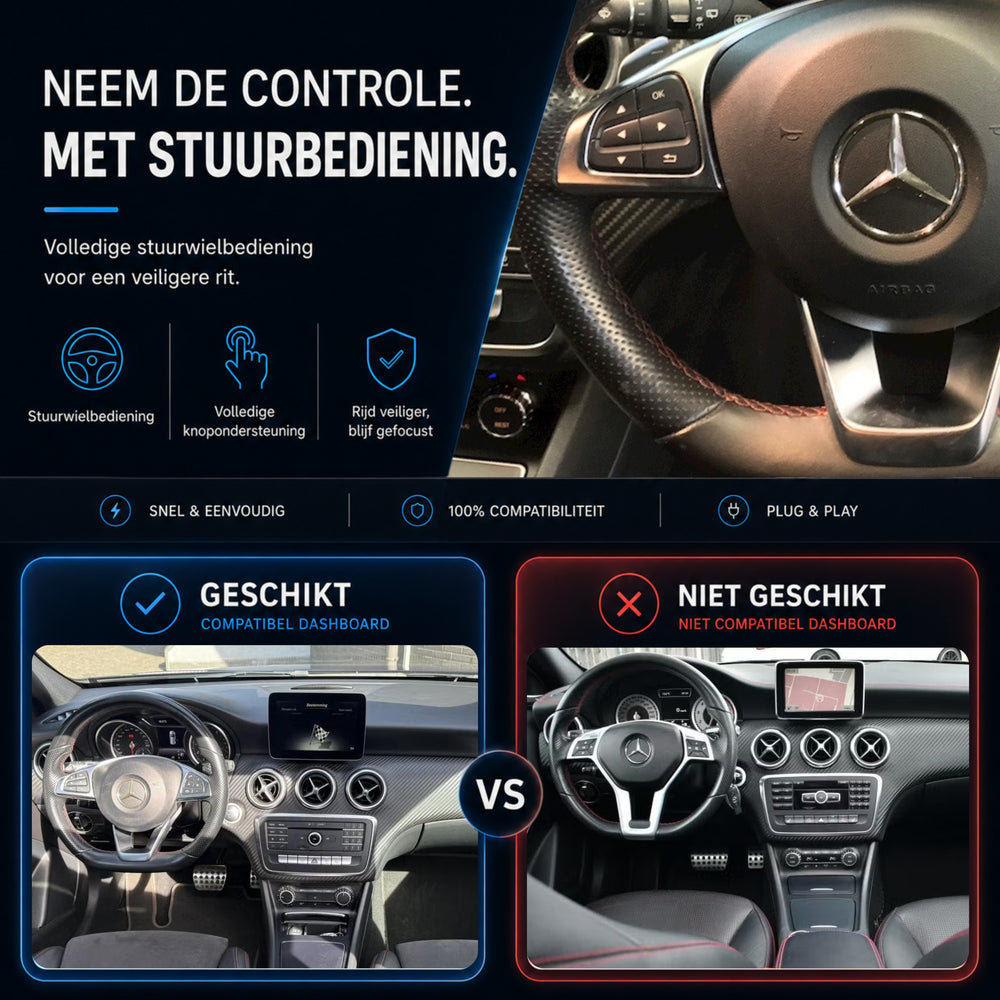 Mercedes A-klasse W176 | 2015 t/m 2017 | CarPlay & Android Auto Box