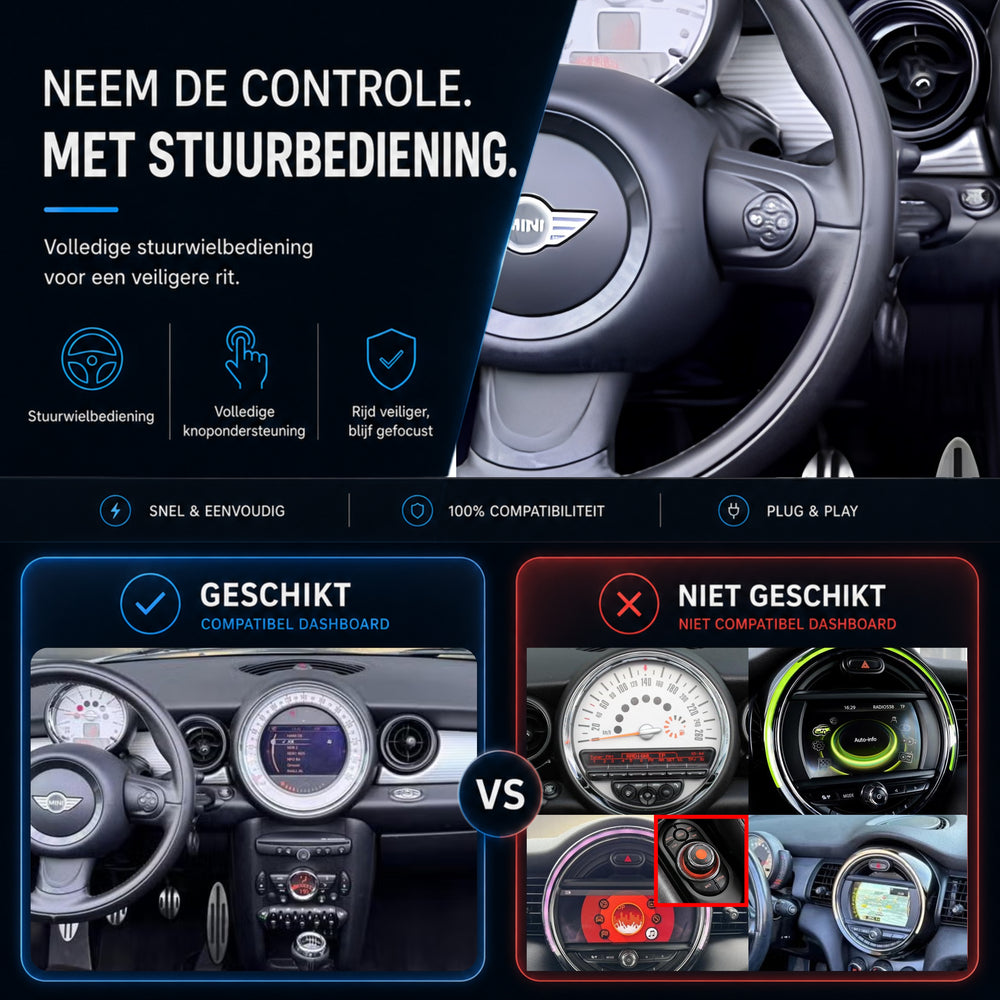 Davilon CarPlay y Android Auto Box | Apto para MINI Cabrio | 2010 a 2015