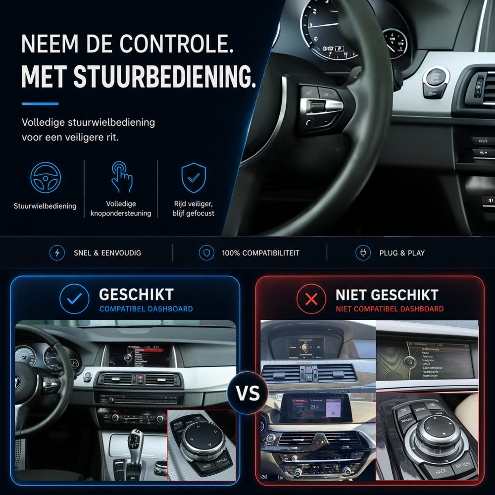 Davilon CarPlay y Android Auto Box | Adecuado para BMW Serie 5 | 2013 a 2017