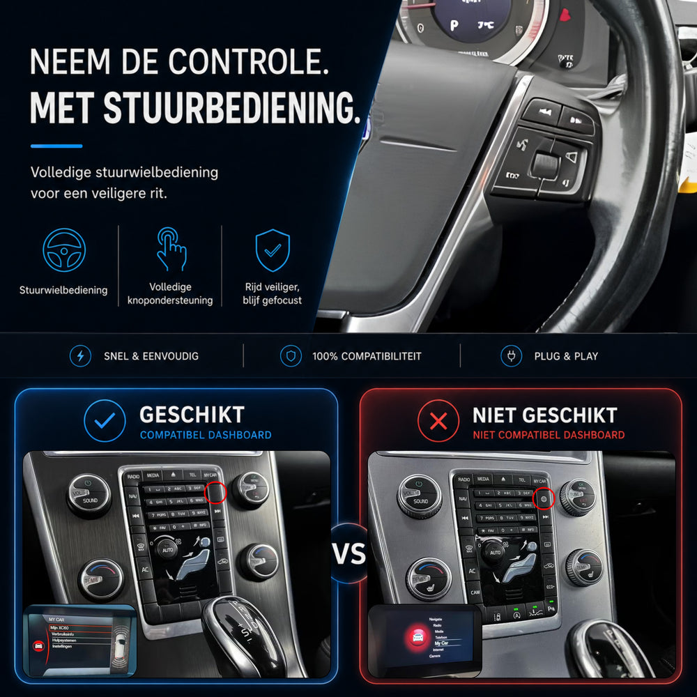 Volvo XC60 | 2011 t/m 2014 | CarPlay & Android Auto Box | Sensus