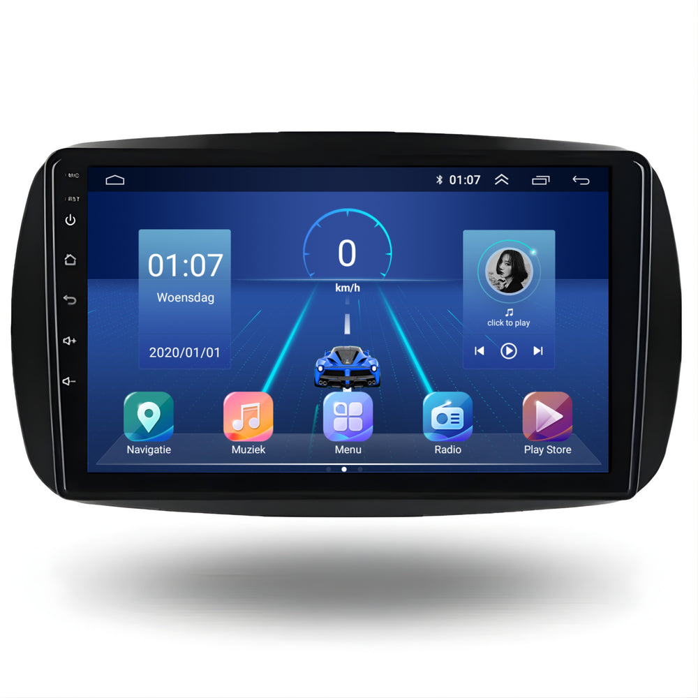 Smart Fortwo | Forfour | Android 13 | Car radio | 2015 to 2019 | Carplay & Android Auto