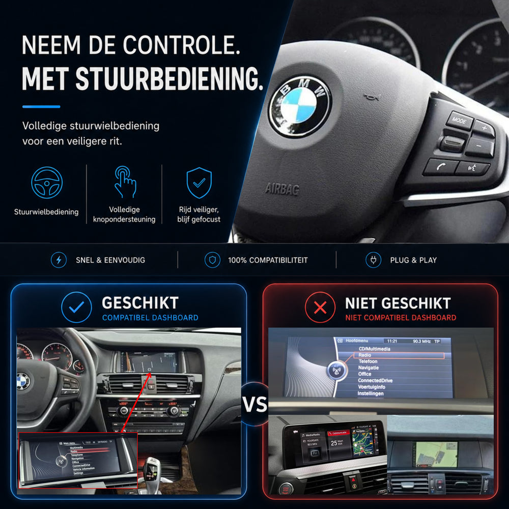 BMW X3 F25 | 2013 t/m 2017 | CarPlay & Android Auto Box | NBT