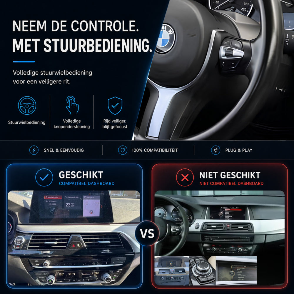 Boîte Davilon CarPlay et Android Auto | Convient pour BMW Série 5 | 2017 à 2020