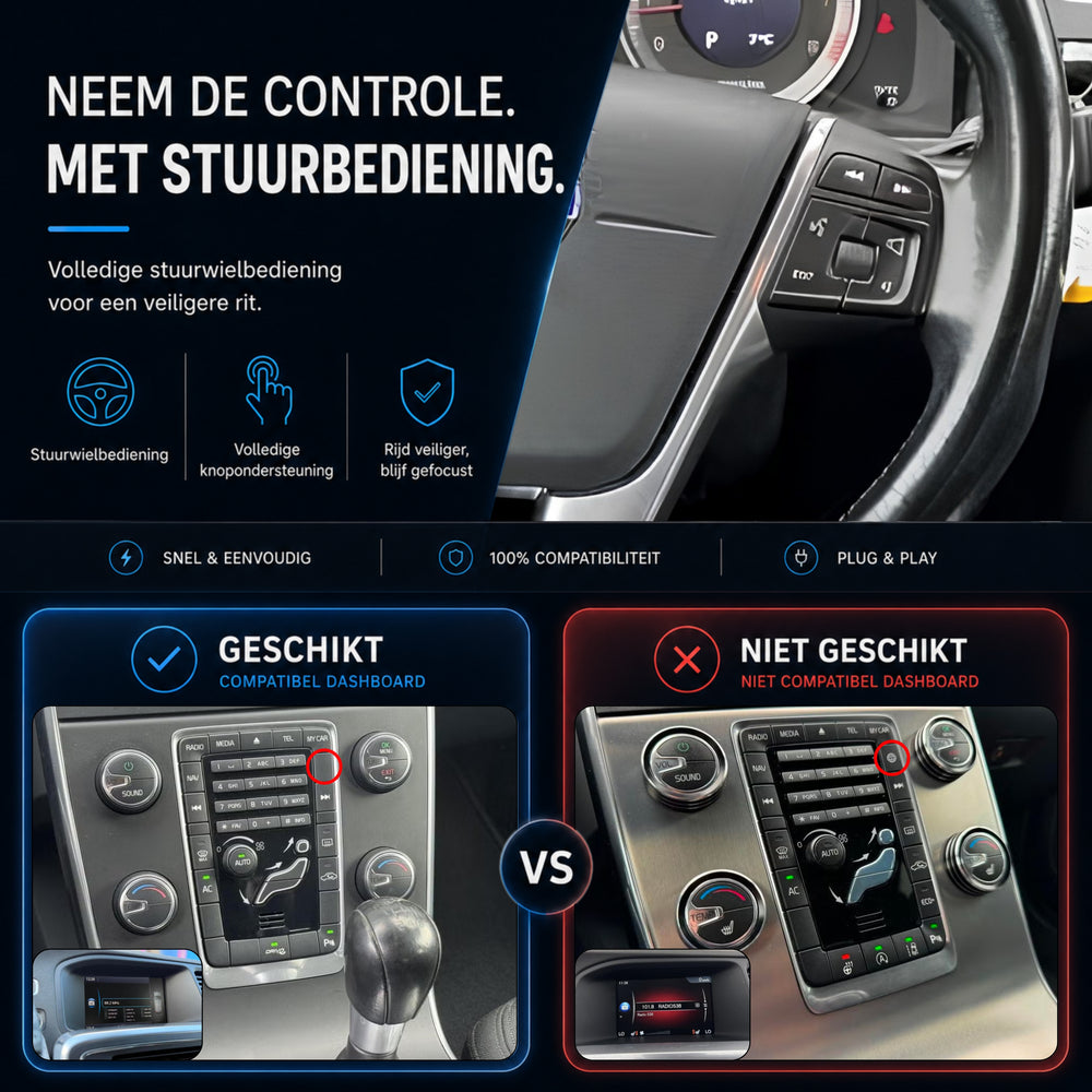 Volvo V60 | 2010 t/m 2013 | CarPlay & Android Auto Box | Sensus