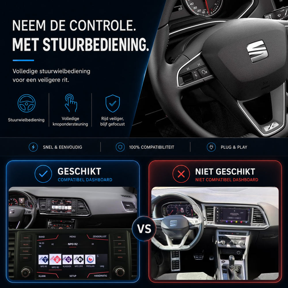SEAT Ateca | 2016 t/m 2020 | CarPlay & Android Auto Box | MIB
