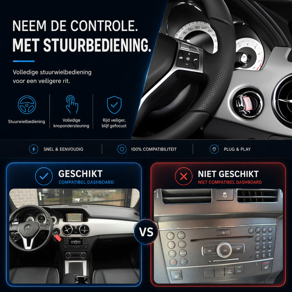 Mercedes GLK-Klasse | 2012 t/m 2015 | CarPlay & Android Auto Box | Mercedes GLK-Klasse | 2012 t/m 2015