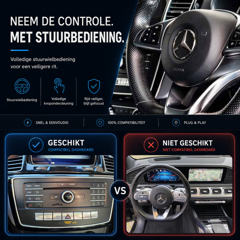 Mercedes GLE-Klasse W292 | 2015 t/m 2019 | CarPlay & Android Auto Box | NTG 5.0
