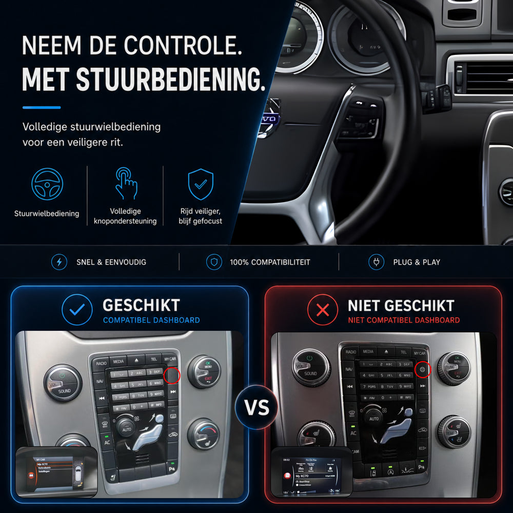 Volvo XC70 | 2011 t/m 2014 | CarPlay & Android Auto Box | Sensus
