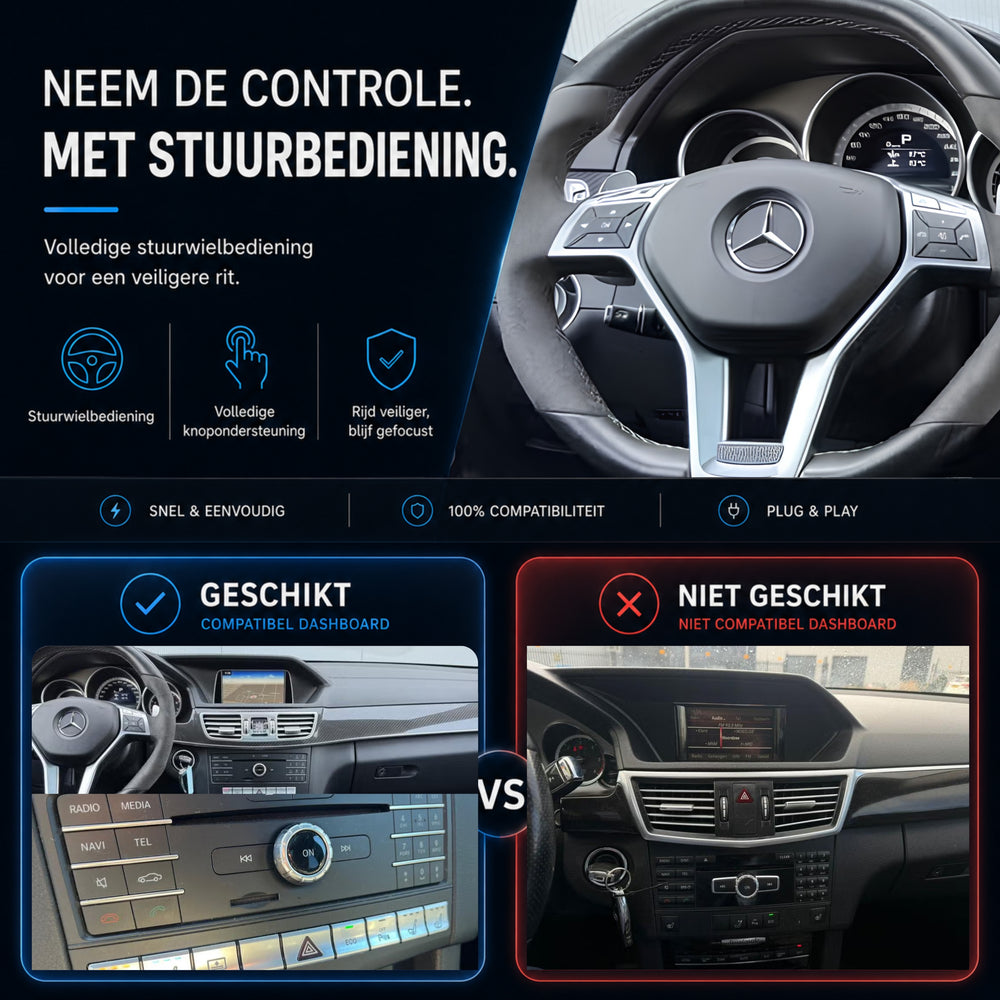 Mercedes E-Klasse W212 | 2015 t/m 2016 | CarPlay & Android Auto Box | NTG 5.0