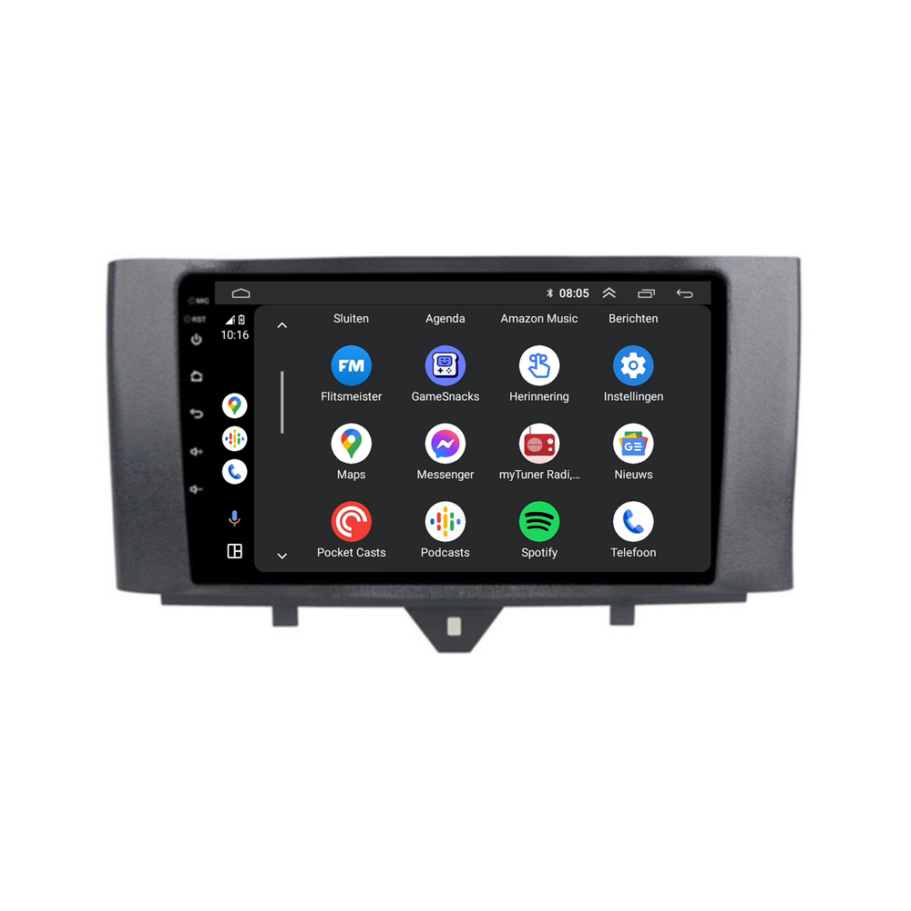 Smart Fortwo | Android 13 | Car radio | 2011 to 2015 | Carplay & Android Auto
