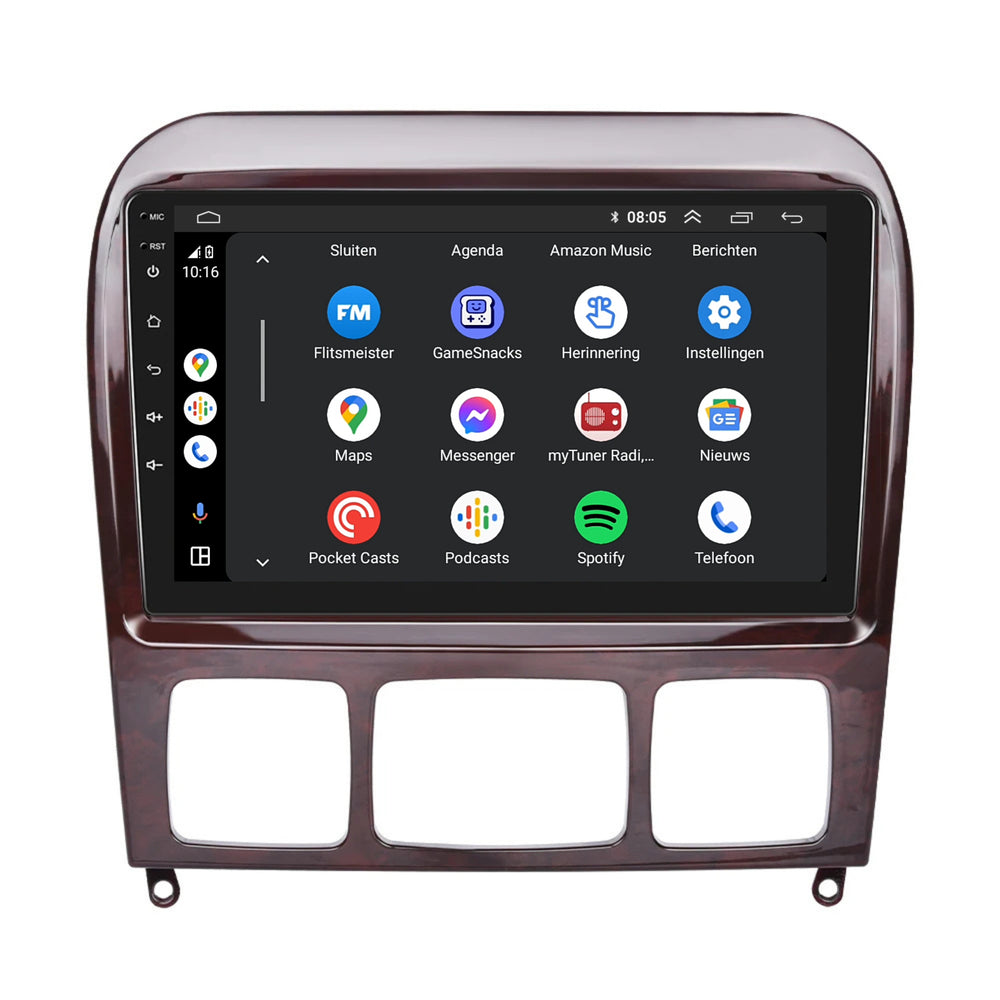 Mercedes Clase S | Android 13 l Radio de coche | 1999 a 2005 | Carplay y Android Auto