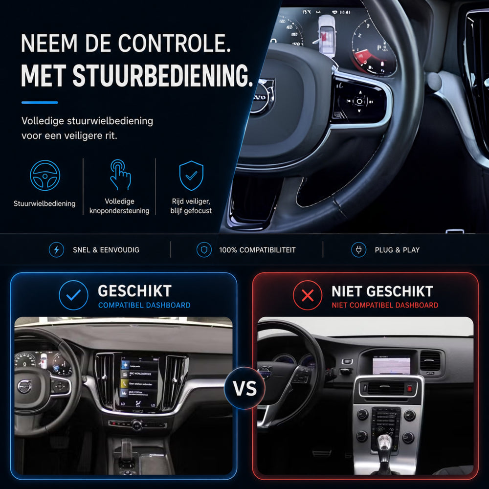 Volvo V60 | 2018 t/m 2021 | CarPlay & Android Auto Box | Sensus Navigation