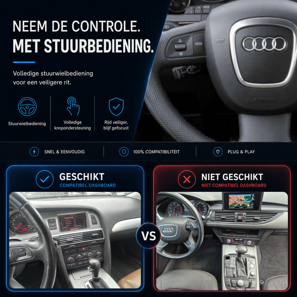 Audi A6, Audi S6 en Audi RS6 | 2006 t/m 2011 | CarPlay & Android Auto Box | MMI 3G