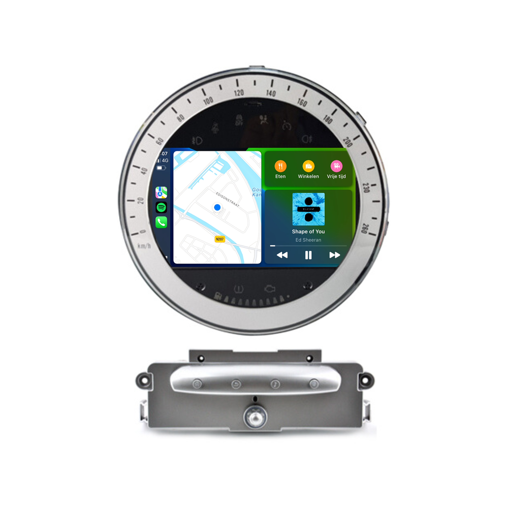 Mini Cooper CarPlay Autoradio | Argent | 2006 à 2013 | Android Auto