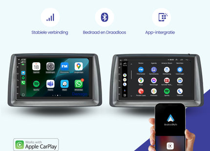 Fiat Panda | Autoradio | 2003 t/m 2012 | Android 13 | Carplay & Android Auto
