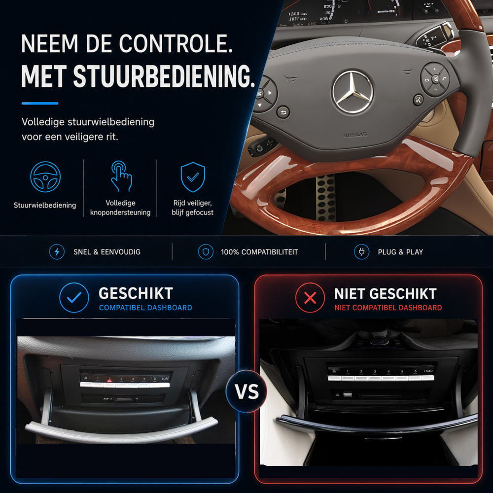 Mercedes CL-Klasse | 2009 t/m 2012 | CarPlay & Android Auto Box | NTG 3.5