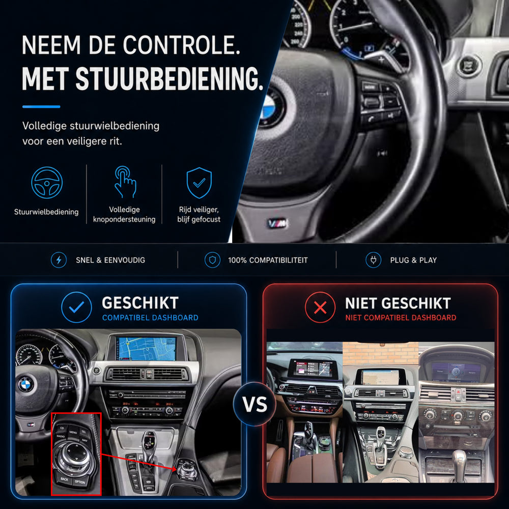 Davilon CarPlay y Android Auto Box | Adecuado para BMW Serie 6 | 2008 a 2012