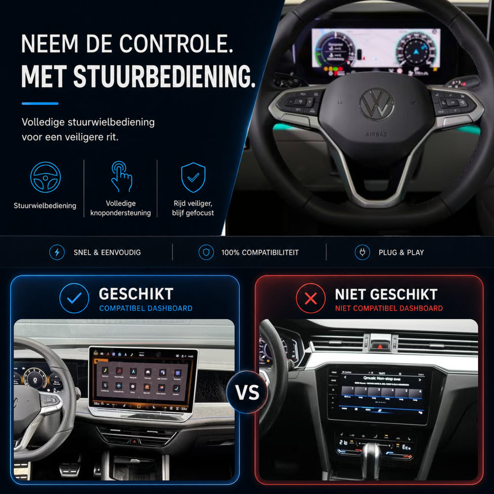 Volkswagen Passat | 2024 t/m 2026 | CarPlay & Android Auto Box | MIB3