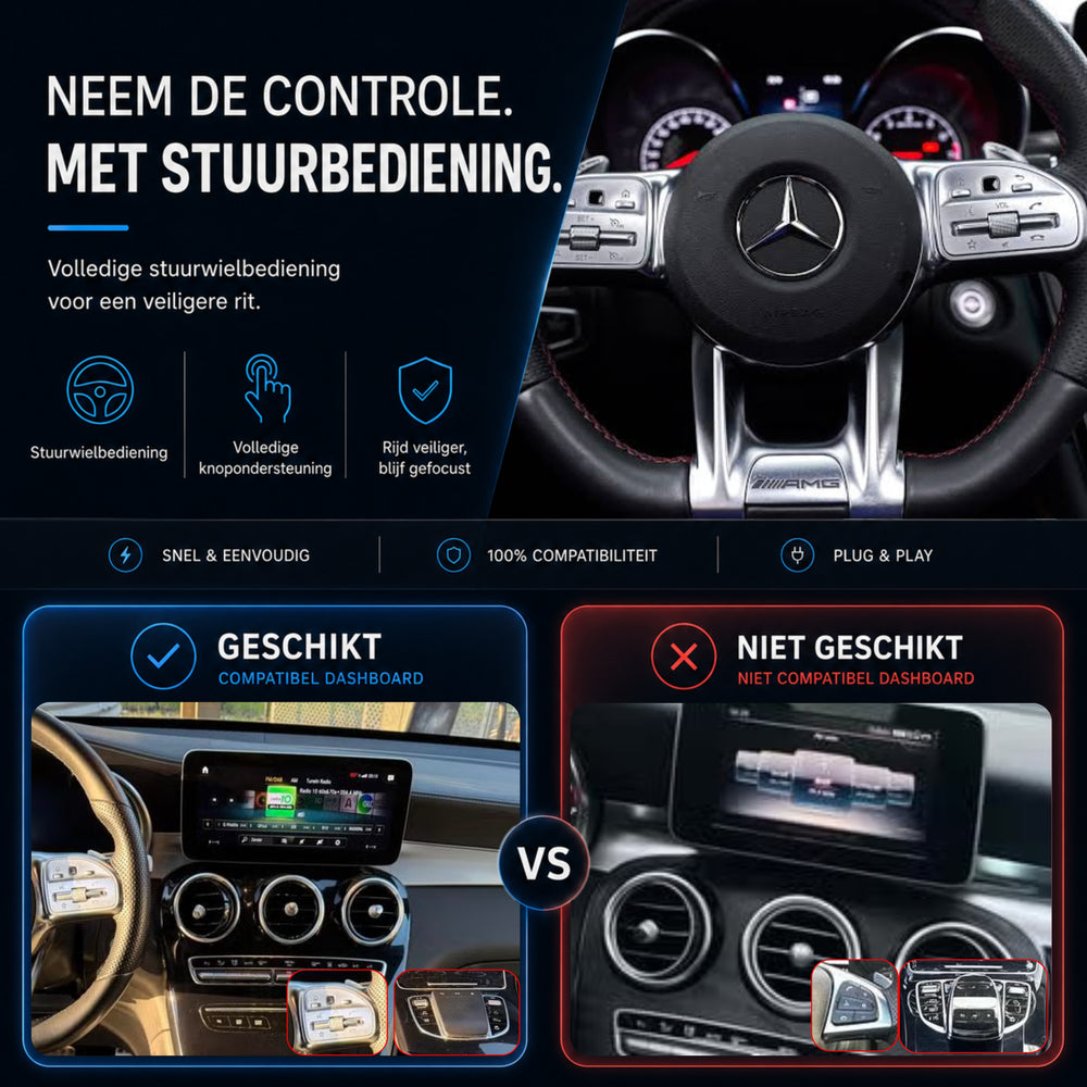 Mercedes GLC-Klasse W253 | 2019 t/m 2022 | CarPlay & Android Auto Box | NTG 6.0 (MBUX)