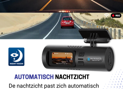 Denago DNG-W78 2K Dashcam – Draadloos & USB-C