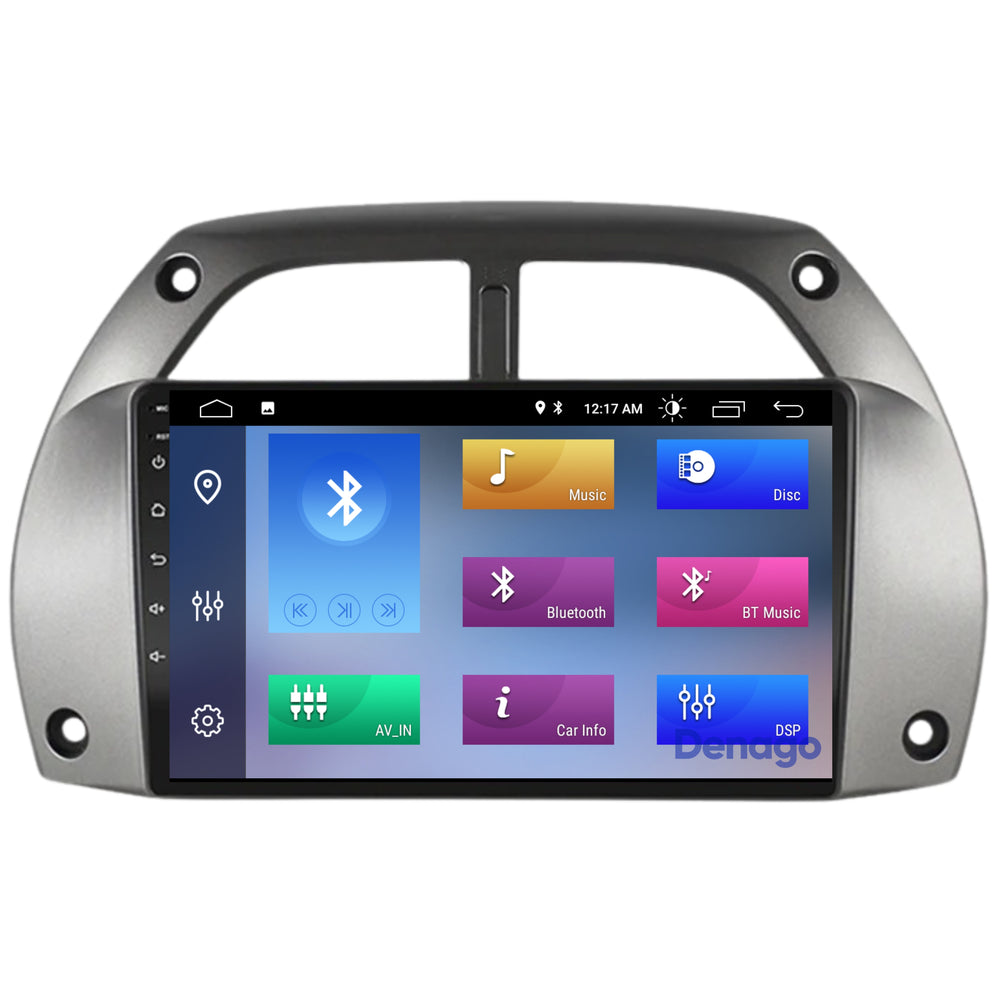 Toyota RAV4 CarPlay car radio | 2001 to 2003 | Denago DNG-A206 | 9 inches | Android 13 | Wireless CarPlay & Android Auto | Gray frame