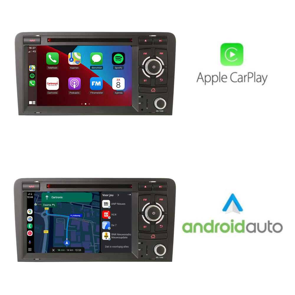 Audi A3 | T3 | RS3 | CarPlay y Android Auto | radio de coche | 2005 a 2013 | Androide 14 | 4+64GB