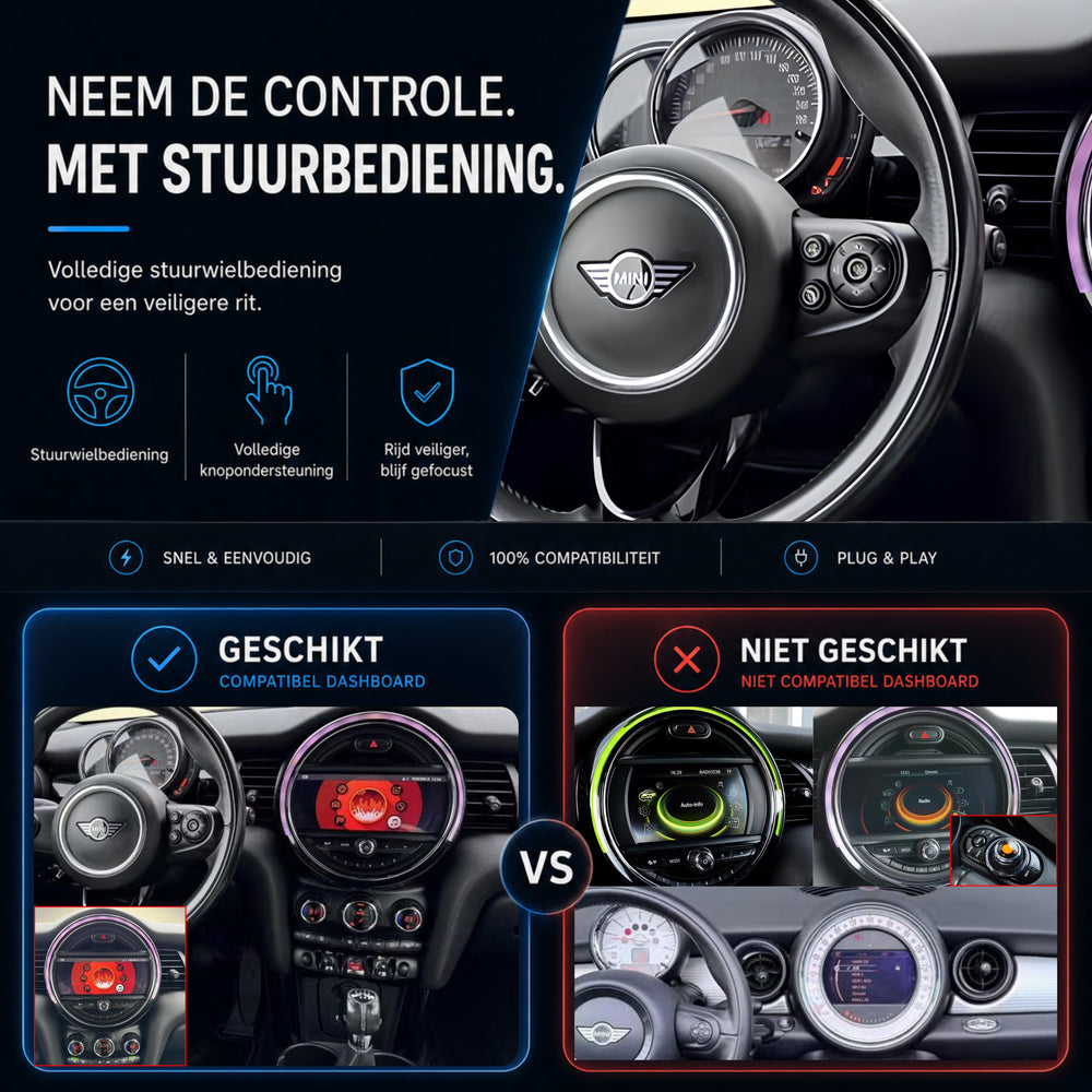 MINI Cabrio | 2018 t/m 2020 | CarPlay & Android Auto Box