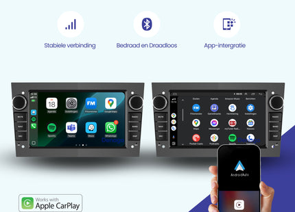 Opel Astra Corsa Zafira Tigra Omega Meriva Combo | 2000 t/m 2013 | Android 13 | Carplay & Android Auto |