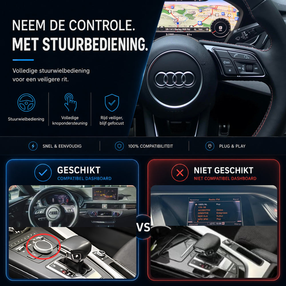 Audi A5, Audi S5 en Audi RS5 | 2017 t/m 2019 | CarPlay & Android Auto Box | MIB