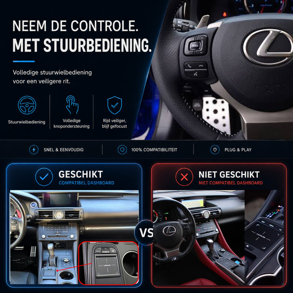 Lexus RC | 2014 t/m 2018 | CarPlay & Android Auto Box | Kleine touchpad