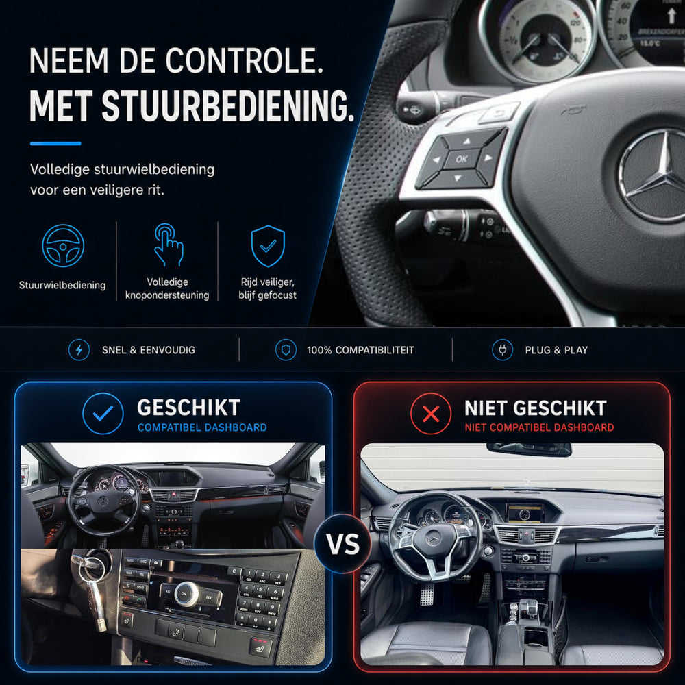 Mercedes E-klasse | 2009 t/m 2012 | CarPlay & Android Auto Box