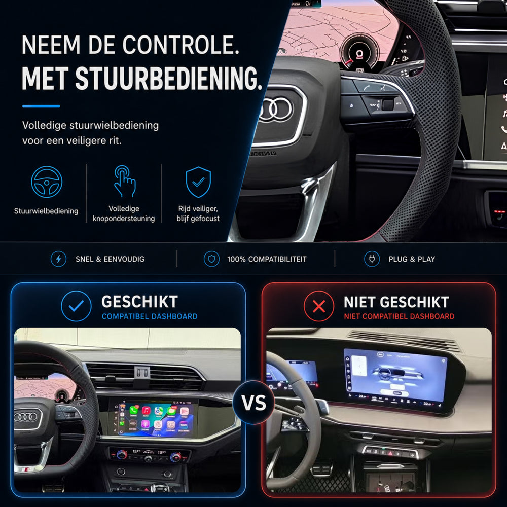 Audi Q3 en Audi RSQ3 | 2019 t/m 2025 | CarPlay & Android Auto Box | MIB3