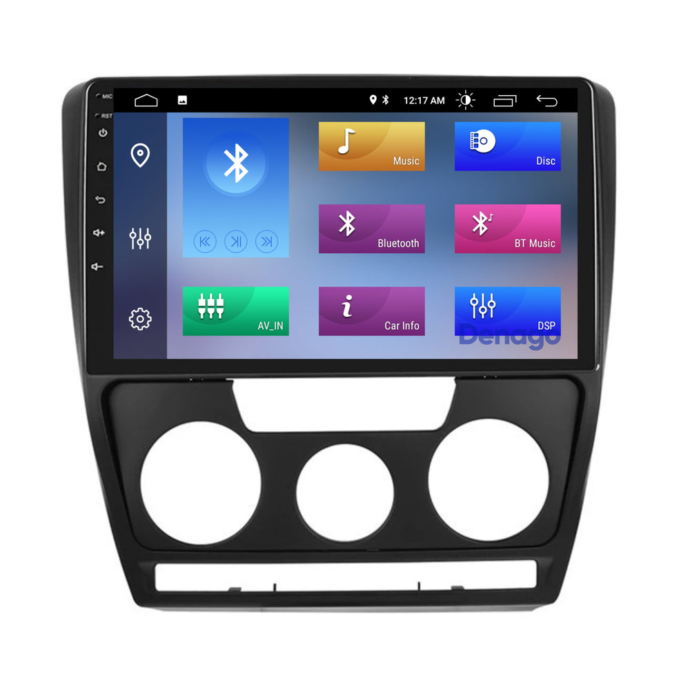Autoradio compatible CarPlay pour Skoda Octavia (2007-2012) | Denago DNG-A282 | Écran 9 pouces | Android 13 | CarPlay sans fil & Android Auto