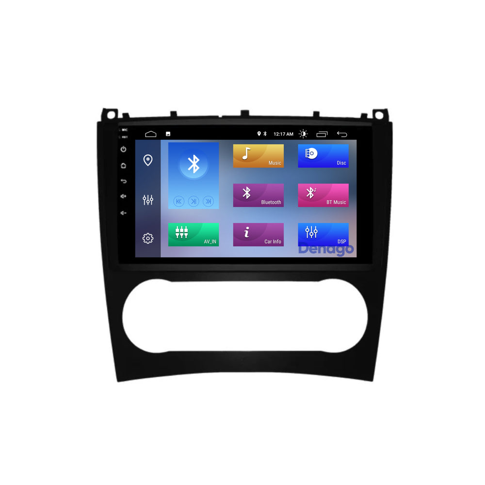 Mercedes Clase C W203 | CVX W203 | CLK W209 Radio de coche CarPlay | 2004 a 2011 | Denago DNG-A238 | 9 pulgadas | Androide 13 | CarPlay inalámbrico y Android Auto